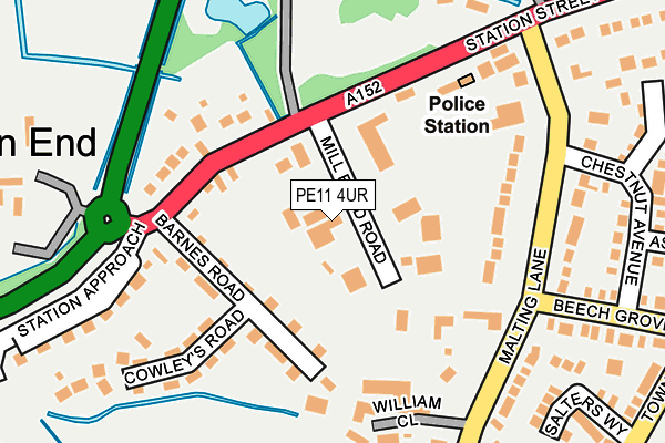 PE11 4UR map - OS OpenMap – Local (Ordnance Survey) PE11 4UR map - OS OpenMap – Local (Ordnance Survey)