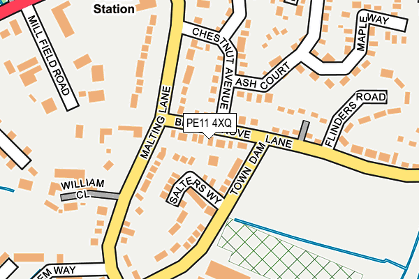 PE11 4XQ map - OS OpenMap – Local (Ordnance Survey) PE11 4XQ map - OS OpenMap – Local (Ordnance Survey)