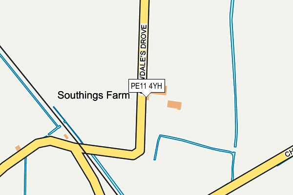 PE11 4YH map - OS OpenMap – Local (Ordnance Survey)