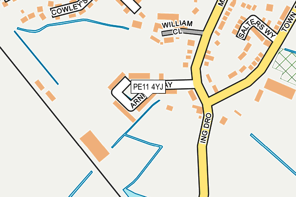 PE11 4YJ map - OS OpenMap – Local (Ordnance Survey) PE11 4YJ map - OS OpenMap – Local (Ordnance Survey)