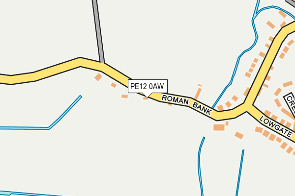 PE12 0AW map - OS OpenMap – Local (Ordnance Survey) PE12 0AW map - OS OpenMap – Local (Ordnance Survey)