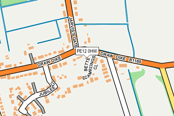 PE12 0HW map - OS OpenMap – Local (Ordnance Survey) PE12 0HW map - OS OpenMap – Local (Ordnance Survey)