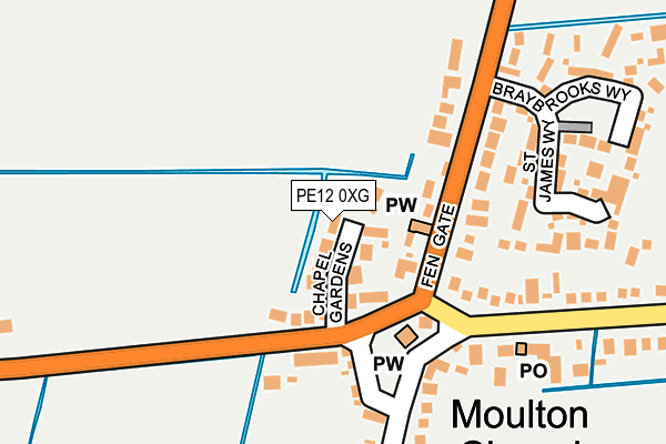 PE12 0XG map - OS OpenMap – Local (Ordnance Survey) PE12 0XG map - OS OpenMap – Local (Ordnance Survey)