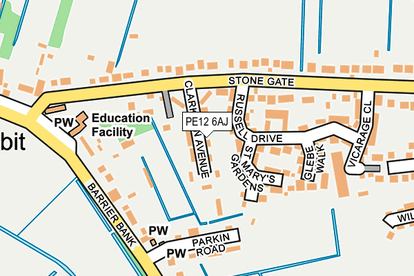 PE12 6AJ map - OS OpenMap – Local (Ordnance Survey) PE12 6AJ map - OS OpenMap – Local (Ordnance Survey)