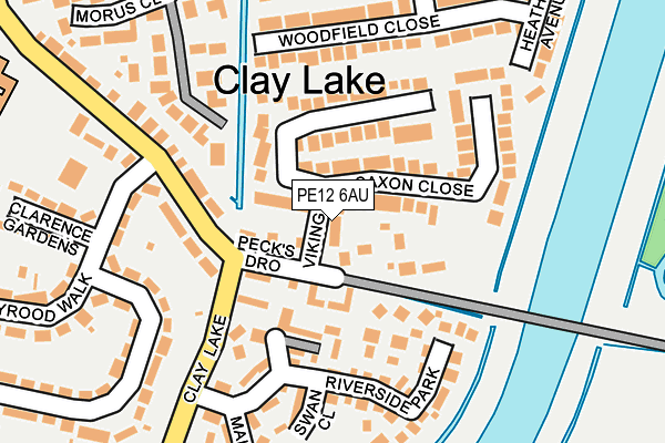 PE12 6AU map - OS OpenMap – Local (Ordnance Survey) PE12 6AU map - OS OpenMap – Local (Ordnance Survey)