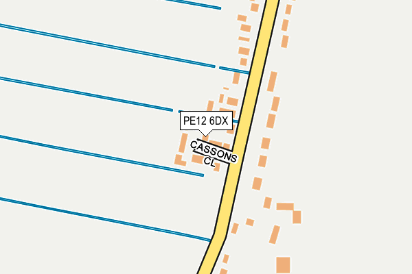 PE12 6DX map - OS OpenMap – Local (Ordnance Survey) PE12 6DX map - OS OpenMap – Local (Ordnance Survey)