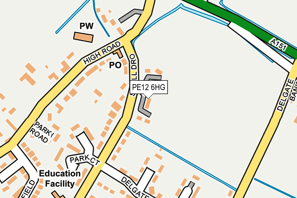 PE12 6HG map - OS OpenMap – Local (Ordnance Survey) PE12 6HG map - OS OpenMap – Local (Ordnance Survey)