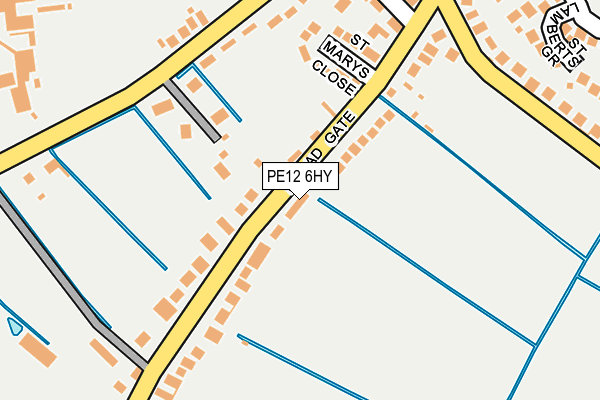 PE12 6HY map - OS OpenMap – Local (Ordnance Survey) PE12 6HY map - OS OpenMap – Local (Ordnance Survey)