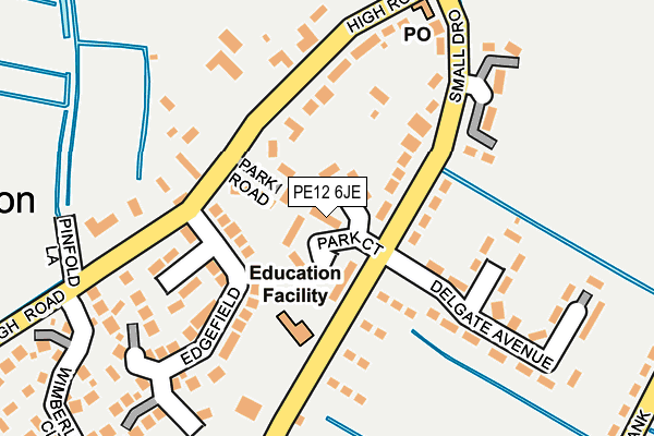 PE12 6JE map - OS OpenMap – Local (Ordnance Survey) PE12 6JE map - OS OpenMap – Local (Ordnance Survey)