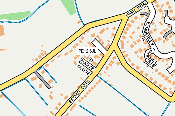 PE12 6JL map - OS OpenMap – Local (Ordnance Survey) PE12 6JL map - OS OpenMap – Local (Ordnance Survey)