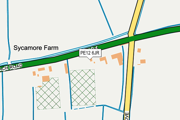 PE12 6JR map - OS OpenMap – Local (Ordnance Survey) PE12 6JR map - OS OpenMap – Local (Ordnance Survey)