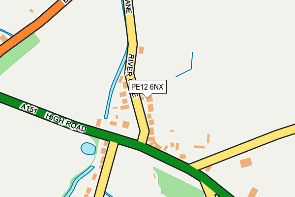 PE12 6NX map - OS OpenMap – Local (Ordnance Survey) PE12 6NX map - OS OpenMap – Local (Ordnance Survey)