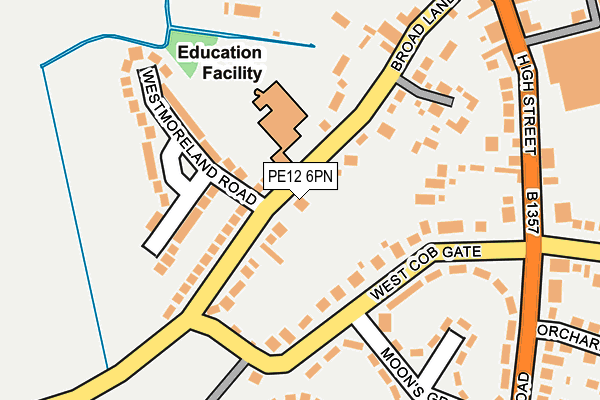 PE12 6PN map - OS OpenMap – Local (Ordnance Survey) PE12 6PN map - OS OpenMap – Local (Ordnance Survey)