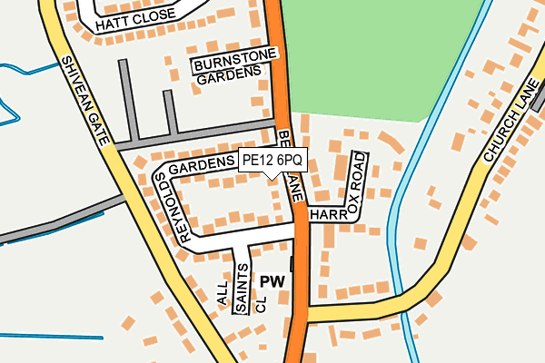 PE12 6PQ map - OS OpenMap – Local (Ordnance Survey) PE12 6PQ map - OS OpenMap – Local (Ordnance Survey)
