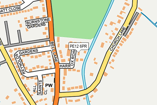 PE12 6PR map - OS OpenMap – Local (Ordnance Survey) PE12 6PR map - OS OpenMap – Local (Ordnance Survey)