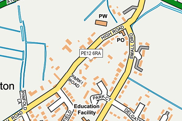 PE12 6RA map - OS OpenMap – Local (Ordnance Survey) PE12 6RA map - OS OpenMap – Local (Ordnance Survey)