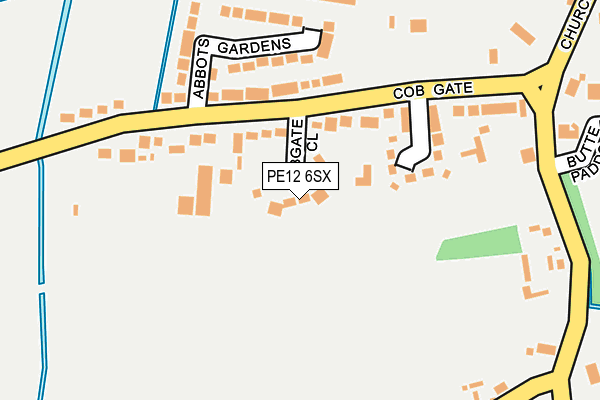 PE12 6SX map - OS OpenMap – Local (Ordnance Survey) PE12 6SX map - OS OpenMap – Local (Ordnance Survey)