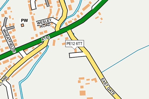 PE12 6TT map - OS OpenMap – Local (Ordnance Survey) PE12 6TT map - OS OpenMap – Local (Ordnance Survey)