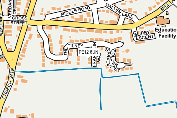 PE12 6UN map - OS OpenMap – Local (Ordnance Survey) PE12 6UN map - OS OpenMap – Local (Ordnance Survey)