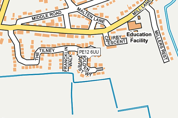 PE12 6UU map - OS OpenMap – Local (Ordnance Survey) PE12 6UU map - OS OpenMap – Local (Ordnance Survey)