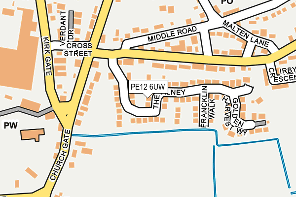 PE12 6UW map - OS OpenMap – Local (Ordnance Survey) PE12 6UW map - OS OpenMap – Local (Ordnance Survey)