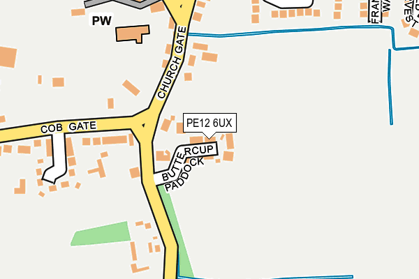 PE12 6UX map - OS OpenMap – Local (Ordnance Survey) PE12 6UX map - OS OpenMap – Local (Ordnance Survey)