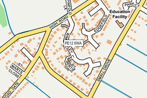 PE12 6WA map - OS OpenMap – Local (Ordnance Survey) PE12 6WA map - OS OpenMap – Local (Ordnance Survey)