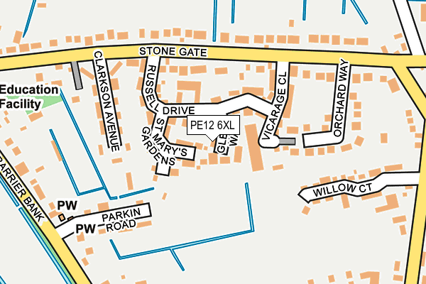 PE12 6XL map - OS OpenMap – Local (Ordnance Survey) PE12 6XL map - OS OpenMap – Local (Ordnance Survey)