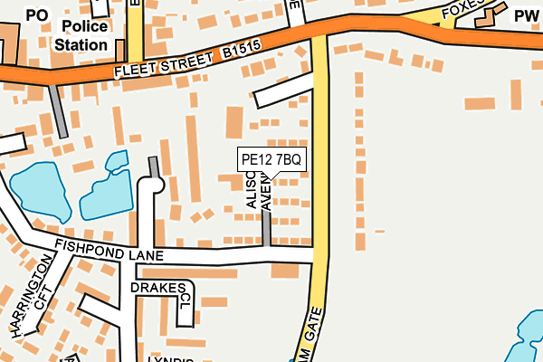 PE12 7BQ map - OS OpenMap – Local (Ordnance Survey) PE12 7BQ map - OS OpenMap – Local (Ordnance Survey)