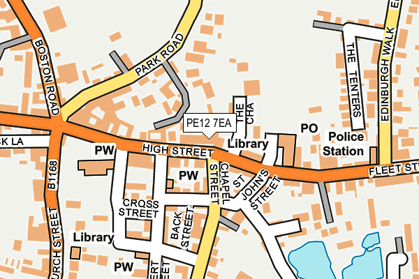 PE12 7EA map - OS OpenMap – Local (Ordnance Survey) PE12 7EA map - OS OpenMap – Local (Ordnance Survey)