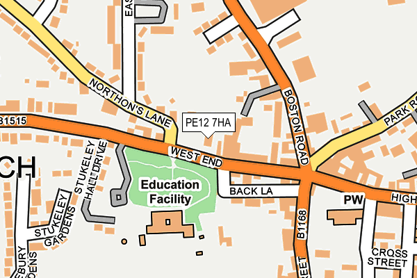 PE12 7HA map - OS OpenMap – Local (Ordnance Survey) PE12 7HA map - OS OpenMap – Local (Ordnance Survey)