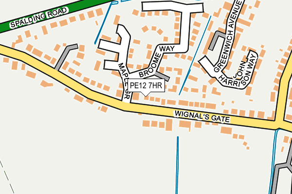 PE12 7HR map - OS OpenMap – Local (Ordnance Survey) PE12 7HR map - OS OpenMap – Local (Ordnance Survey)