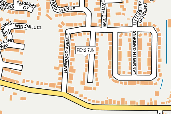 PE12 7JN map - OS OpenMap – Local (Ordnance Survey) PE12 7JN map - OS OpenMap – Local (Ordnance Survey)