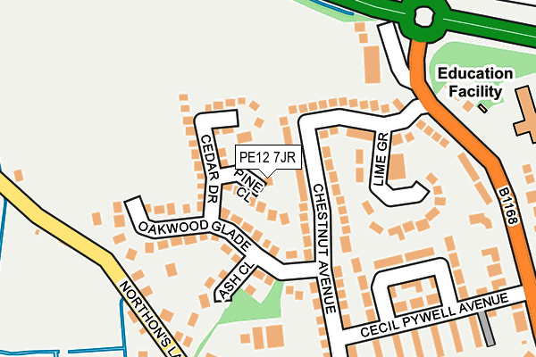PE12 7JR map - OS OpenMap – Local (Ordnance Survey) PE12 7JR map - OS OpenMap – Local (Ordnance Survey)