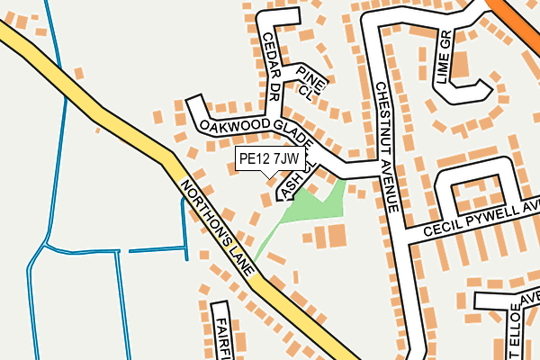 PE12 7JW map - OS OpenMap – Local (Ordnance Survey) PE12 7JW map - OS OpenMap – Local (Ordnance Survey)