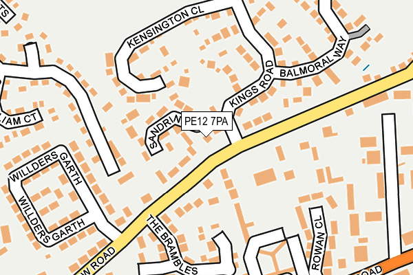 PE12 7PA map - OS OpenMap – Local (Ordnance Survey) PE12 7PA map - OS OpenMap – Local (Ordnance Survey)