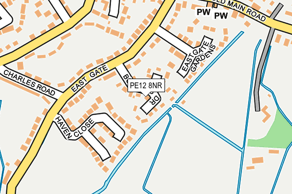 PE12 8NR map - OS OpenMap – Local (Ordnance Survey) PE12 8NR map - OS OpenMap – Local (Ordnance Survey)