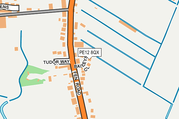 PE12 8QX map - OS OpenMap – Local (Ordnance Survey) PE12 8QX map - OS OpenMap – Local (Ordnance Survey)