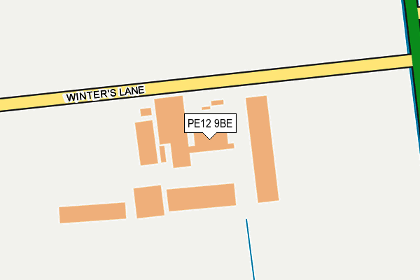PE12 9BE map - OS OpenMap – Local (Ordnance Survey)