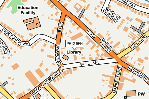 PE12 9FN map - OS OpenMap – Local (Ordnance Survey) PE12 9FN map - OS OpenMap – Local (Ordnance Survey)