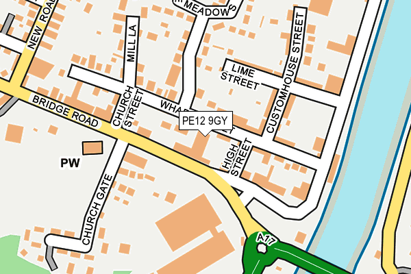 PE12 9GY map - OS OpenMap – Local (Ordnance Survey) PE12 9GY map - OS OpenMap – Local (Ordnance Survey)