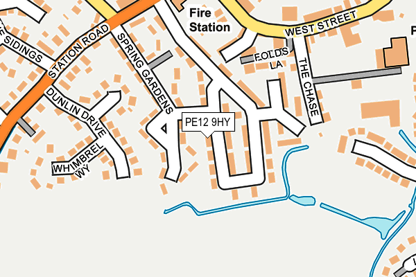 PE12 9HY map - OS OpenMap – Local (Ordnance Survey) PE12 9HY map - OS OpenMap – Local (Ordnance Survey)