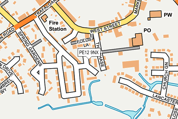 PE12 9NX map - OS OpenMap – Local (Ordnance Survey) PE12 9NX map - OS OpenMap – Local (Ordnance Survey)