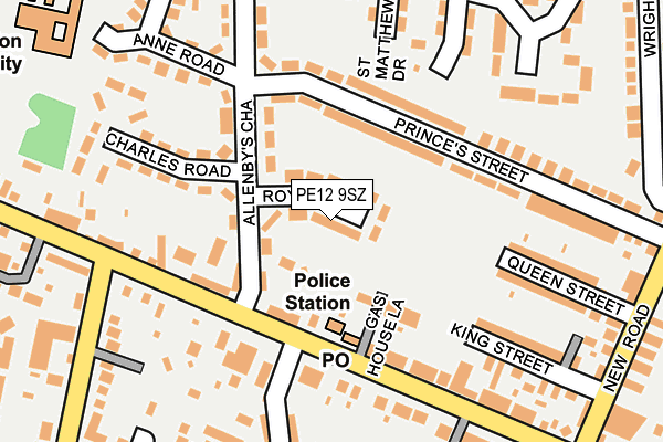 PE12 9SZ map - OS OpenMap – Local (Ordnance Survey) PE12 9SZ map - OS OpenMap – Local (Ordnance Survey)