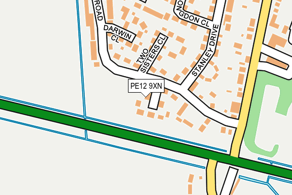 PE12 9XN map - OS OpenMap – Local (Ordnance Survey) PE12 9XN map - OS OpenMap – Local (Ordnance Survey)