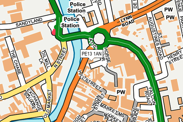 PE13 1AN map - OS OpenMap – Local (Ordnance Survey) PE13 1AN map - OS OpenMap – Local (Ordnance Survey)