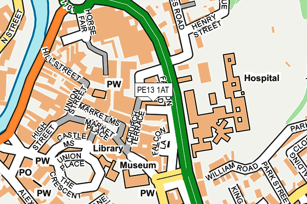 PE13 1AT map - OS OpenMap – Local (Ordnance Survey) PE13 1AT map - OS OpenMap – Local (Ordnance Survey)