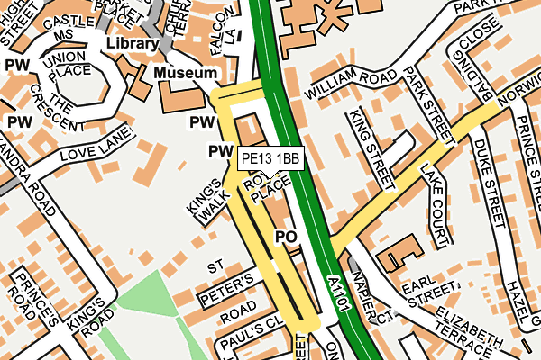 PE13 1BB map - OS OpenMap – Local (Ordnance Survey) PE13 1BB map - OS OpenMap – Local (Ordnance Survey)