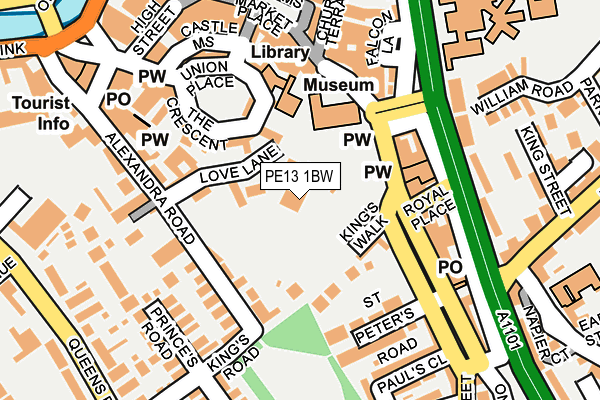 PE13 1BW map - OS OpenMap – Local (Ordnance Survey) PE13 1BW map - OS OpenMap – Local (Ordnance Survey)