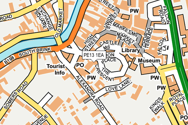 PE13 1EA map - OS OpenMap – Local (Ordnance Survey) PE13 1EA map - OS OpenMap – Local (Ordnance Survey)